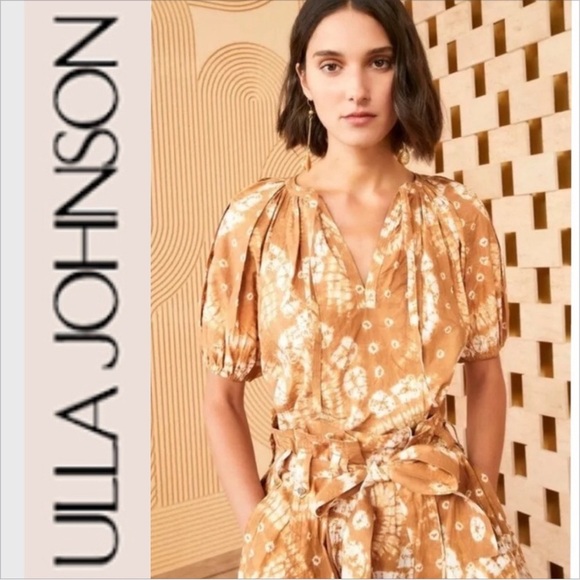 NWT Ulla Johnson Finn Top ochre Shibori size 6 - Picture 1 of 10